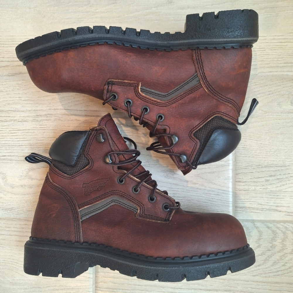 Red Wing 3526 Men's Brown Leather Steel Toe Work Boots - Size 6 US, 38 EU NWOB
